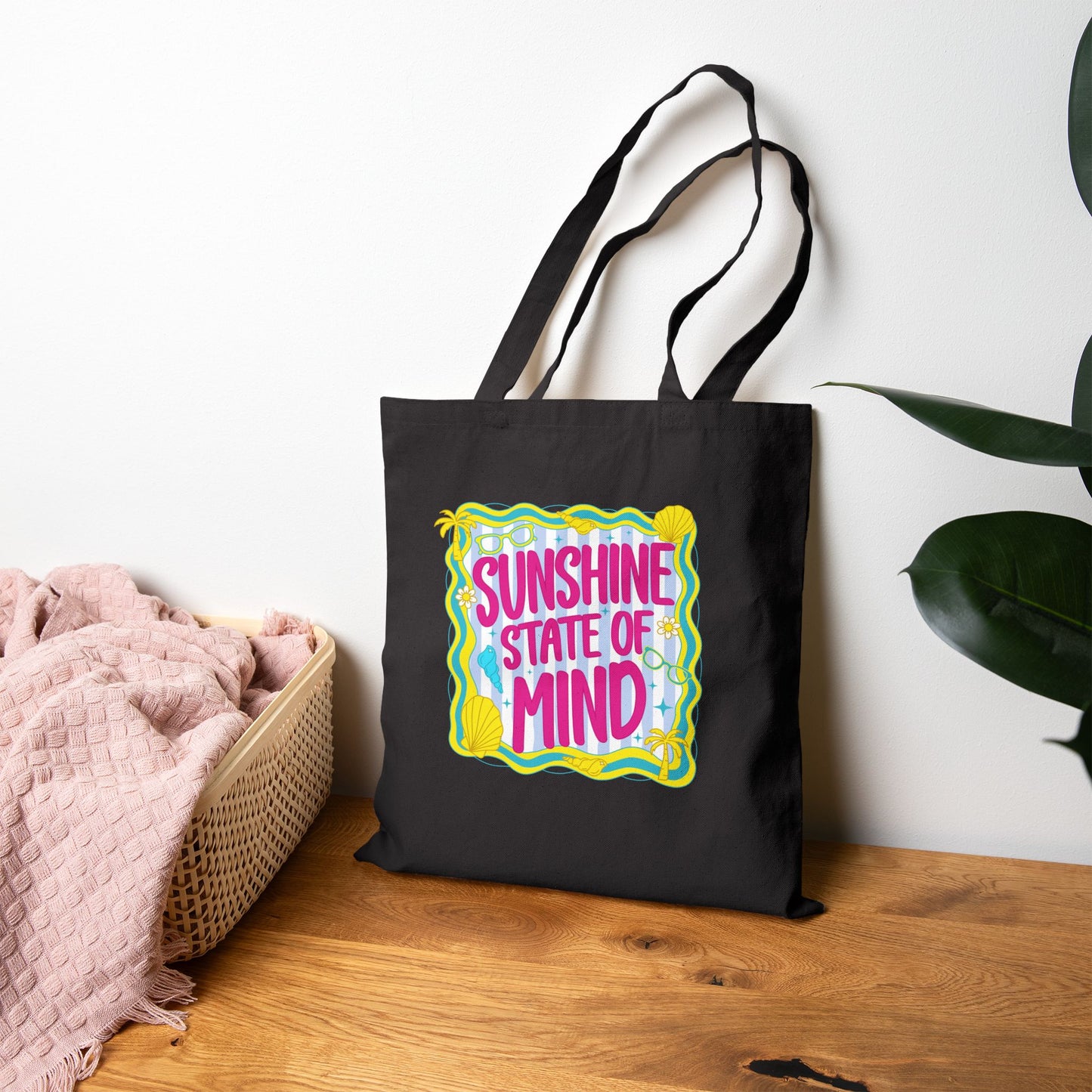 "Sunshine State of Mind" — Neurodivergent Pride Tote Bag | Canvas · 15" × 16" | Neubrave