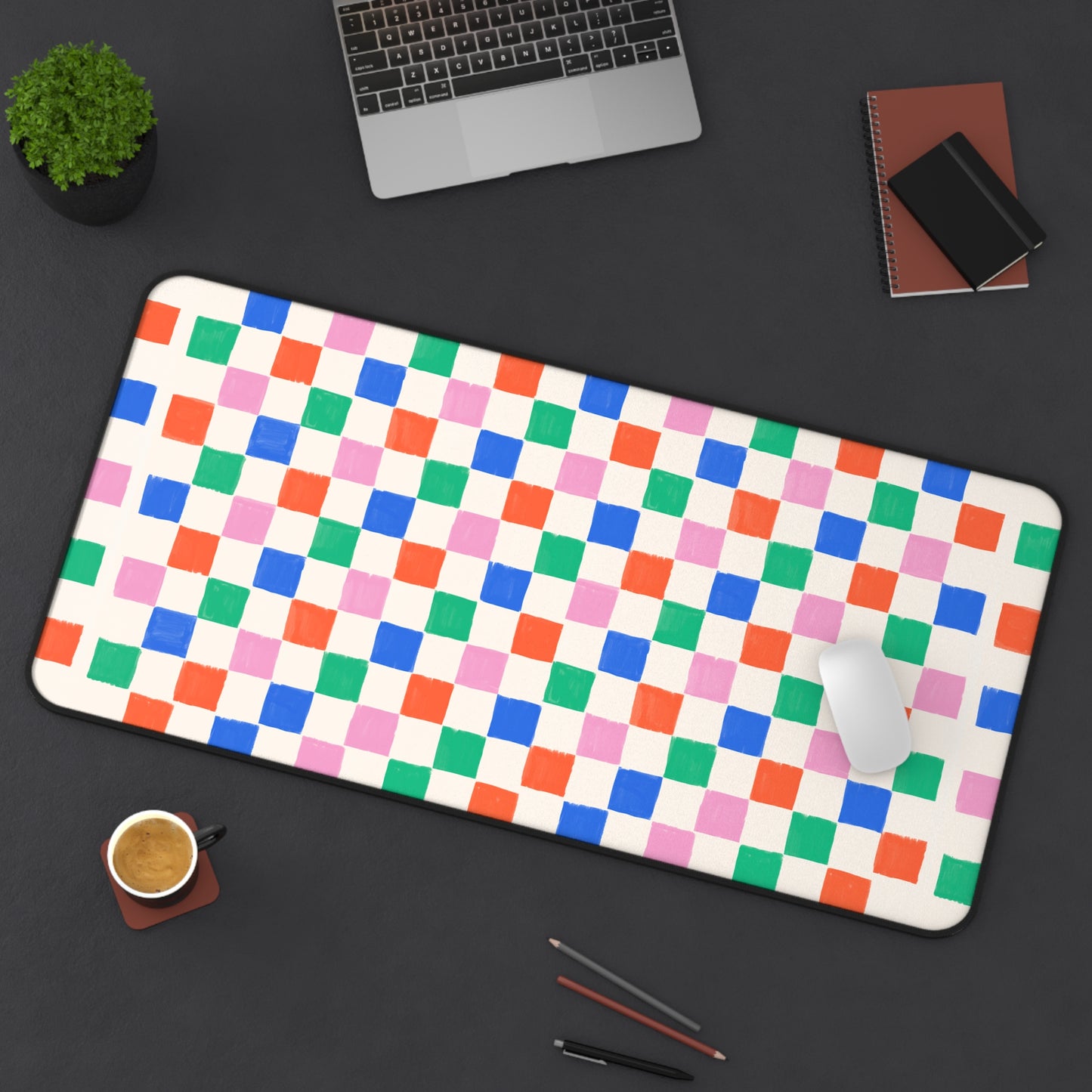 "Retro Rainbow" — Neurodivergent Desk Mousepad | Gaming & Office · Non-Slip | Neubrave