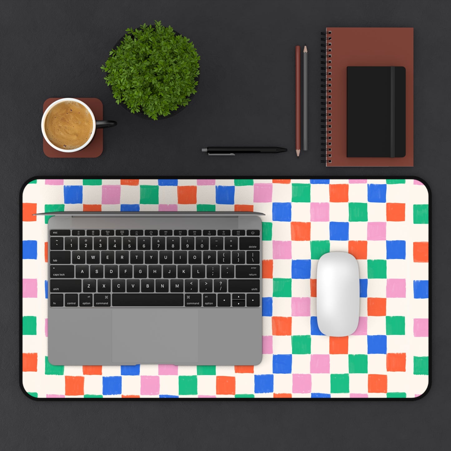 "Retro Rainbow" — Neurodivergent Desk Mousepad | Gaming & Office · Non-Slip | Neubrave