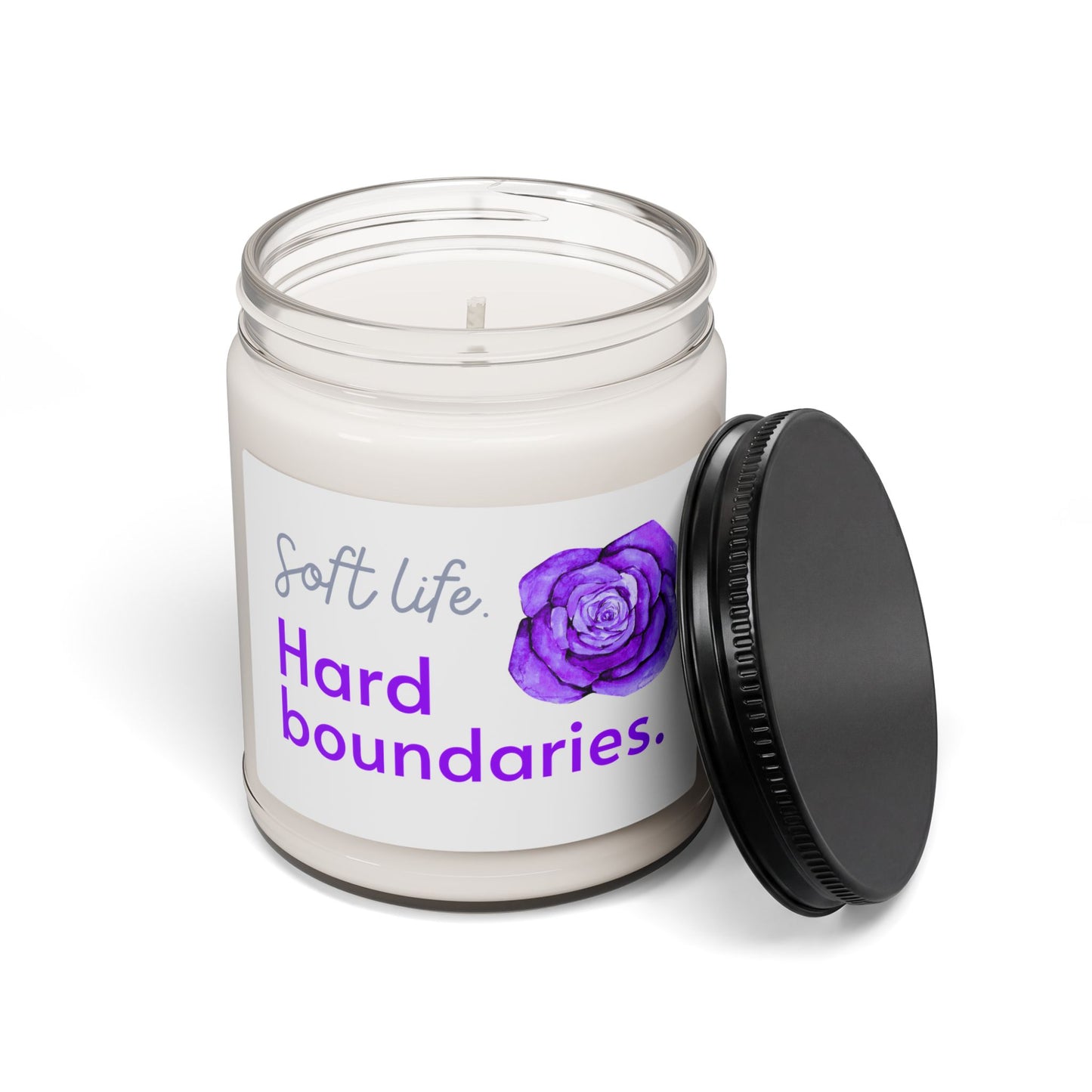 "Soft Life. Hard Boundaries." — Neurodivergent Soy Candle | 9oz · Scented · Self-Care Gift | Neubrave