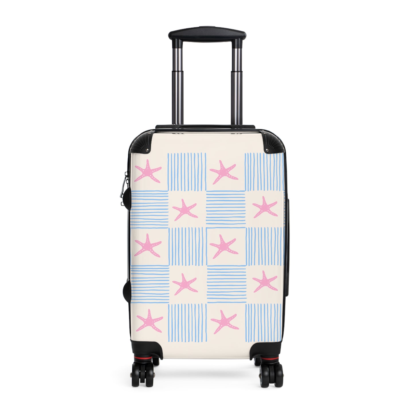 Maleta de mano a cuadros de estrella de mar | Bolsa de viaje del Orgullo neurodivergente | Equipaje de carcasa rígida | Maleta de cabina | Maleta con ruedas | Maleta de viaje con ruedas