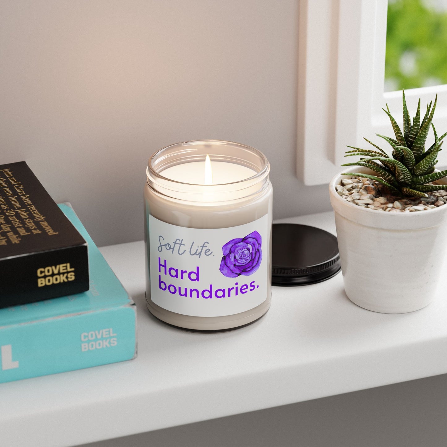 "Soft Life. Hard Boundaries." — Neurodivergent Soy Candle | 9oz · Scented · Self-Care Gift | Neubrave