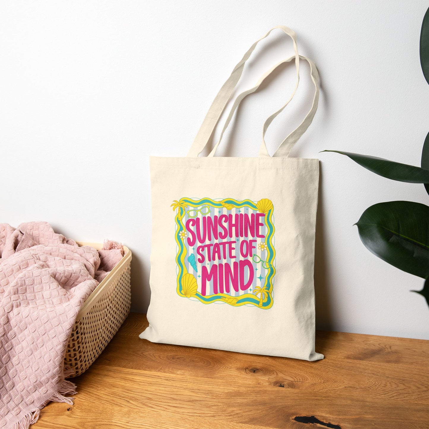 "Sunshine State of Mind" — Neurodivergent Pride Tote Bag | Canvas · 15" × 16" | Neubrave