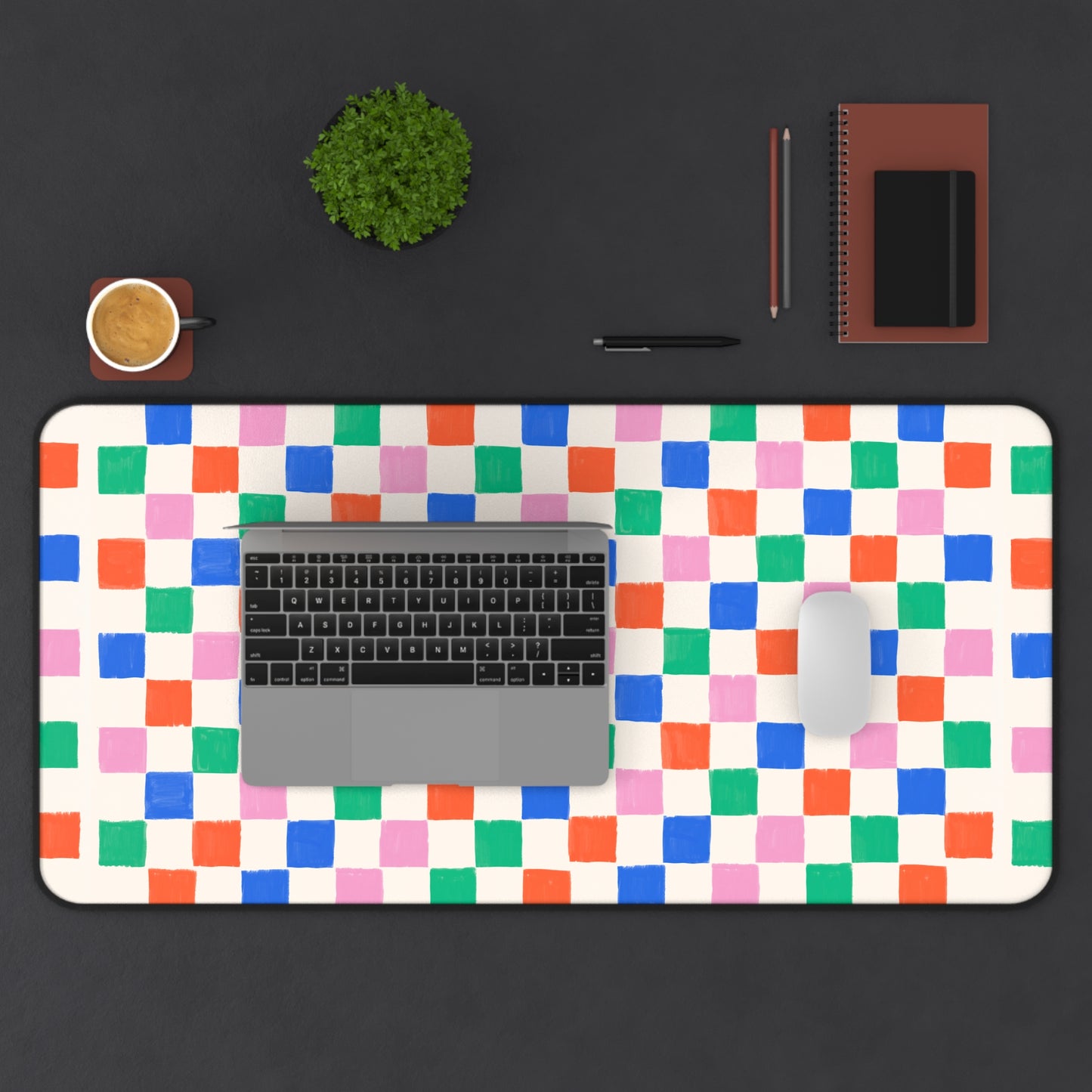 "Retro Rainbow" — Neurodivergent Desk Mousepad | Gaming & Office · Non-Slip | Neubrave