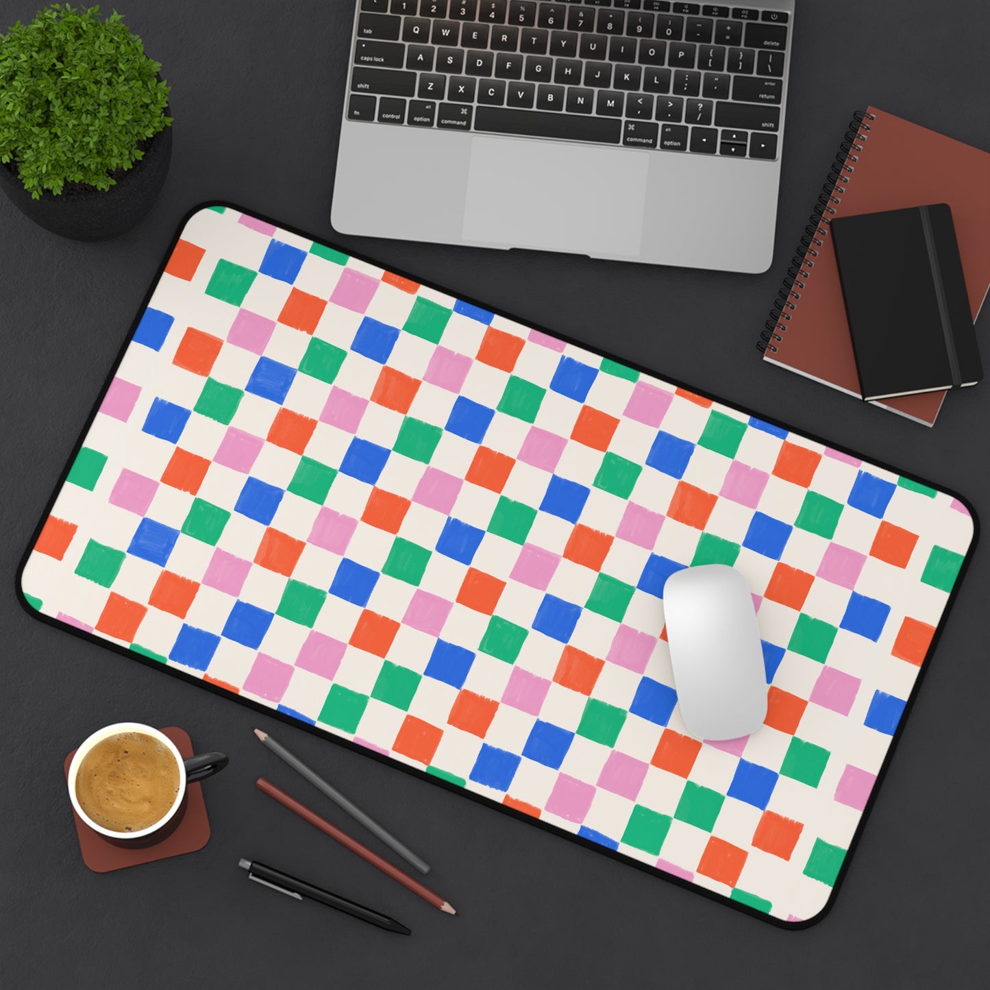 "Retro Rainbow" — Neurodivergent Desk Mousepad | Gaming & Office · Non-Slip | Neubrave