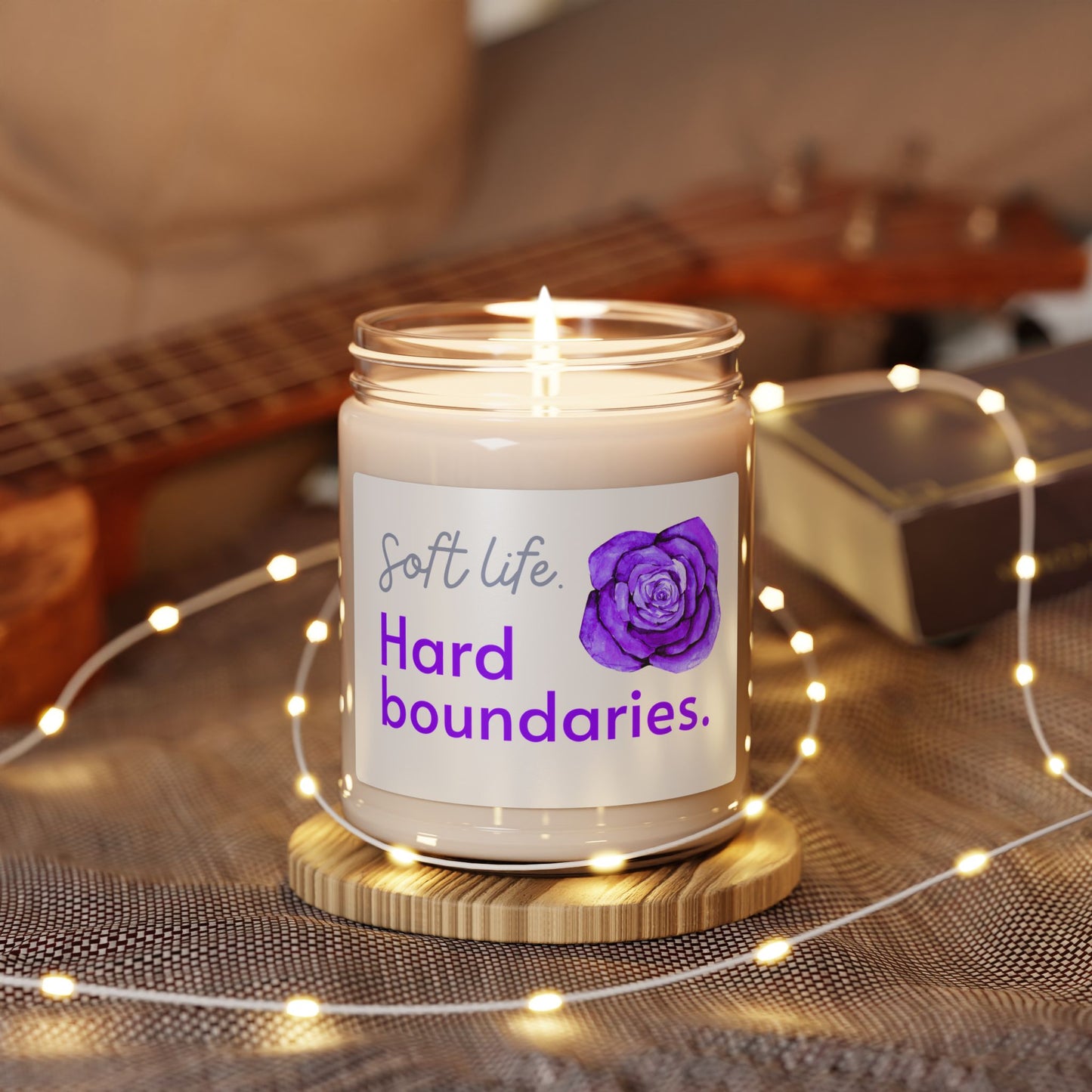 "Soft Life. Hard Boundaries." — Neurodivergent Soy Candle | 9oz · Scented · Self-Care Gift | Neubrave
