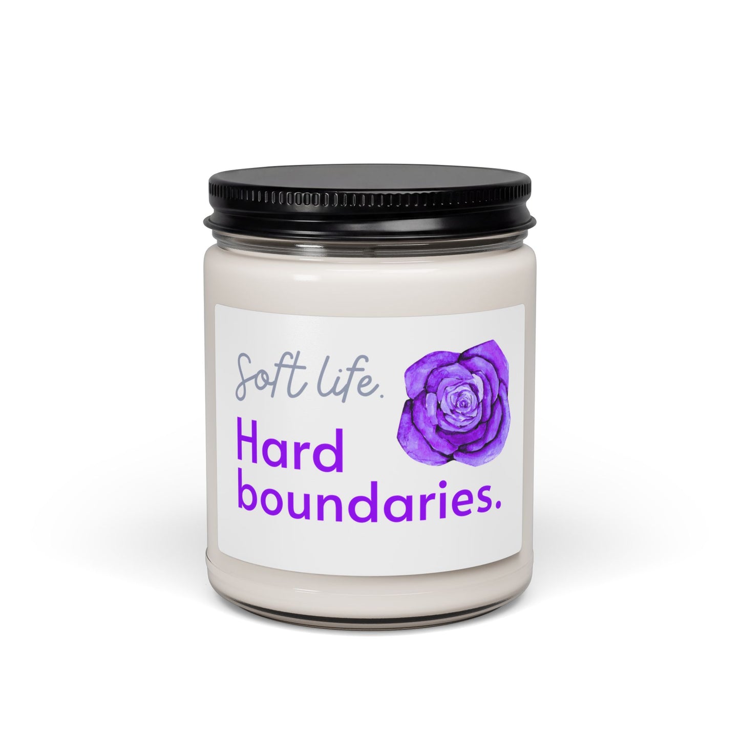 "Soft Life. Hard Boundaries." — Neurodivergent Soy Candle | 9oz · Scented · Self-Care Gift | Neubrave